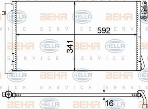 BEHR HELLA Service 8FC 351 302-624 - Конденсатор, кондиціонер avtolavka.club