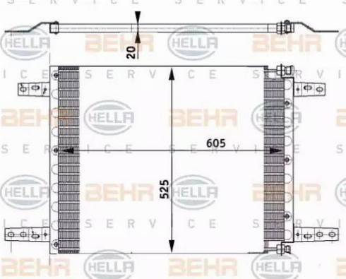 BEHR HELLA Service 8FC 351 302-031 - Конденсатор, кондиціонер avtolavka.club