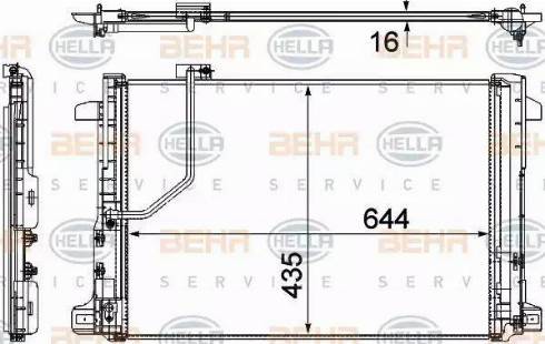 BEHR HELLA Service 8FC 351 307-651 - Конденсатор, кондиціонер avtolavka.club