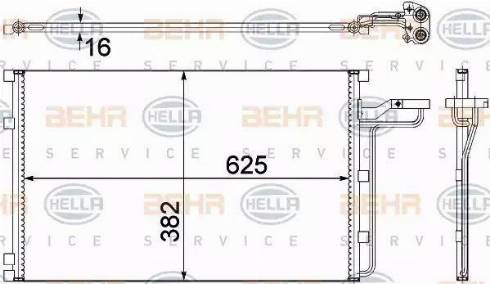 BEHR HELLA Service 8FC 351 307-621 - Конденсатор, кондиціонер avtolavka.club