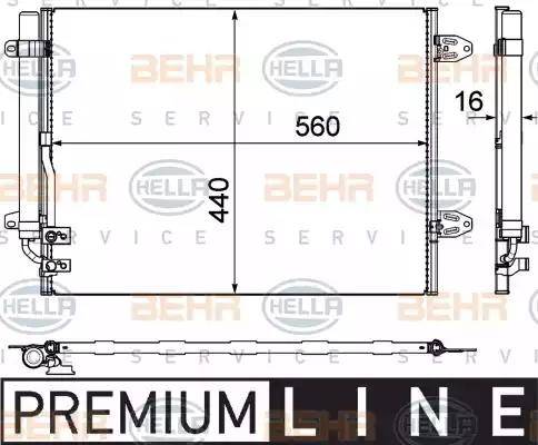 BEHR HELLA Service 8FC 351 319-421 - Конденсатор, кондиціонер avtolavka.club