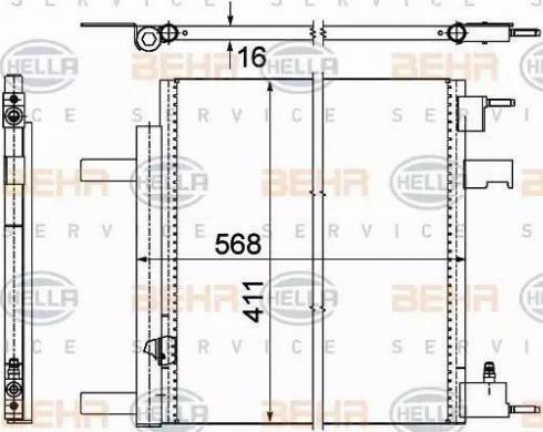 BEHR HELLA Service 8FC 351 310-611 - Конденсатор, кондиціонер avtolavka.club