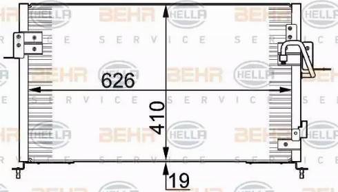 BEHR HELLA Service 8FC 351 318-001 - Конденсатор, кондиціонер avtolavka.club