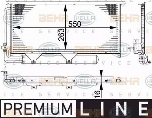 BEHR HELLA Service 8FC 351 317-511 - Конденсатор, кондиціонер avtolavka.club