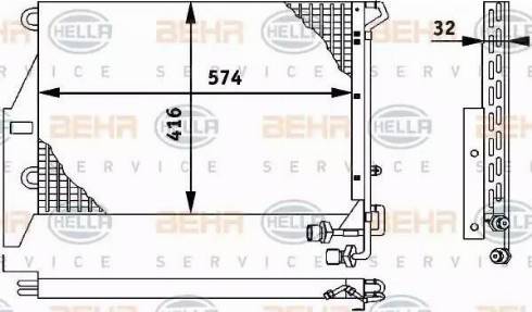 BEHR HELLA Service 8FC 351 317-201 - Конденсатор, кондиціонер avtolavka.club