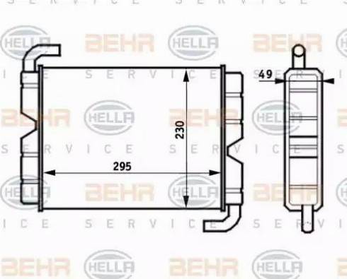 BEHR HELLA Service 8FH 351 024-381 - Теплообмінник, опалення салону avtolavka.club