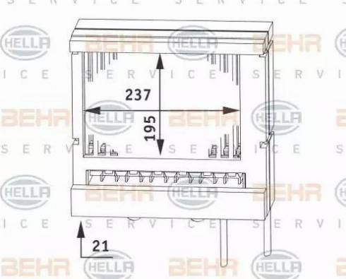 BEHR HELLA Service 8FH 351 311-241 - Теплообмінник, опалення салону avtolavka.club