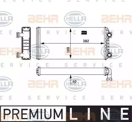 BEHR HELLA Service 8FH 351 312-591 - Теплообмінник, опалення салону avtolavka.club