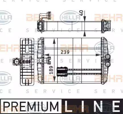 BEHR HELLA Service 8FH 351 312-021 - Теплообмінник, опалення салону avtolavka.club