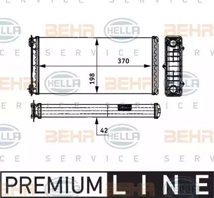 BEHR HELLA Service 8FH 351 312-181 - Теплообмінник, опалення салону avtolavka.club