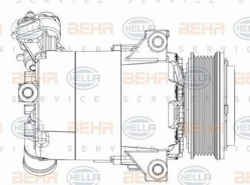 BEHR HELLA Service 8FK 351 006-311 - Компресор, кондиціонер avtolavka.club