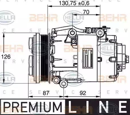 BEHR HELLA Service 8FK 351 113-441 - Компресор, кондиціонер avtolavka.club