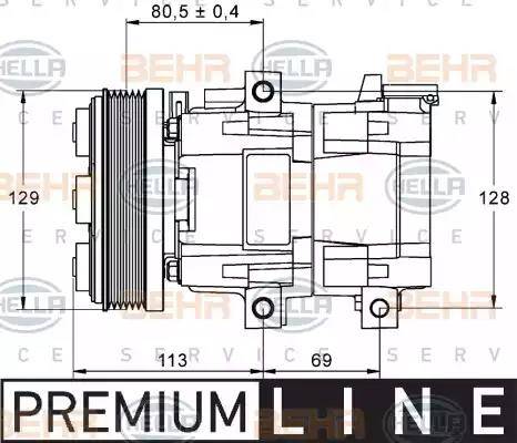 BEHR HELLA Service 8FK 351 113-391 - Компресор, кондиціонер avtolavka.club