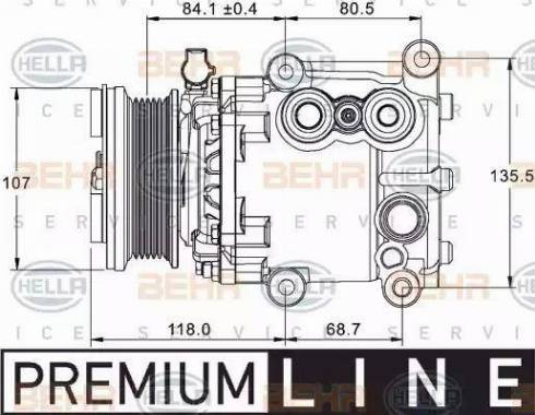 BEHR HELLA Service 8FK 351 334-091 - Компресор, кондиціонер avtolavka.club