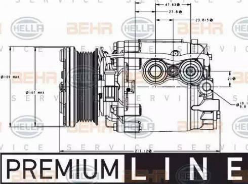 BEHR HELLA Service 8FK 351 334-111 - Компресор, кондиціонер avtolavka.club