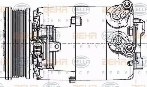 BEHR HELLA Service 8FK 351 334-351 - Компресор, кондиціонер avtolavka.club