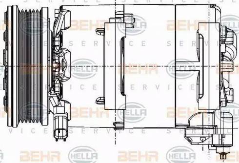 BEHR HELLA Service 8FK 351 334-371 - Компресор, кондиціонер avtolavka.club