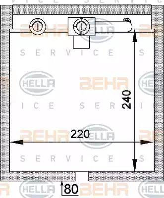 BEHR HELLA Service 8FV 351 336-011 - Випарник, кондиціонер avtolavka.club