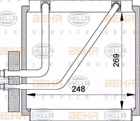 BEHR HELLA Service 8FV 351 210-641 - Випарник, кондиціонер avtolavka.club