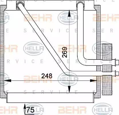 BEHR HELLA Service 8FV 351 210-141 - Випарник, кондиціонер avtolavka.club