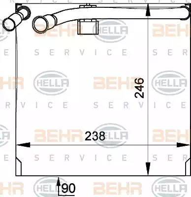 BEHR HELLA Service 8FV 351 210-321 - Випарник, кондиціонер avtolavka.club