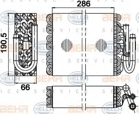 BEHR HELLA Service 8FV 351 210-244 - Випарник, кондиціонер avtolavka.club