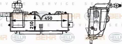 BEHR HELLA Service 8FV 351 211-681 - Випарник, кондиціонер avtolavka.club