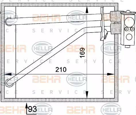 BEHR HELLA Service 8FV 351 211-131 - Випарник, кондиціонер avtolavka.club