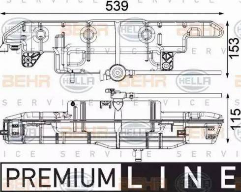 BEHR HELLA Service 8MA 376 751-211 - Компенсаційний бак, охолоджуюча рідина avtolavka.club