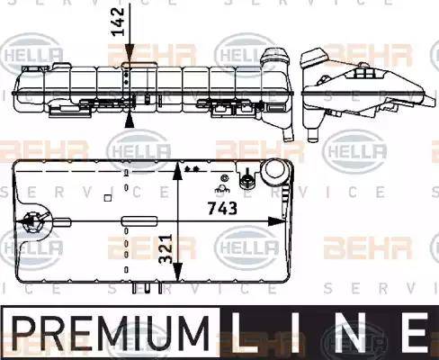 BEHR HELLA Service 8MA 376 705-381 - Компенсаційний бак, охолоджуюча рідина avtolavka.club