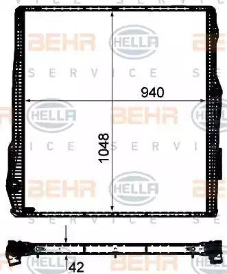 BEHR HELLA Service 8MK 376 906-314 - Радіатор, охолодження двигуна avtolavka.club