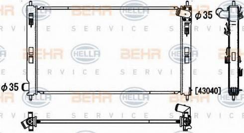 BEHR HELLA Service 8MK 376 900-681 - Радіатор, охолодження двигуна avtolavka.club