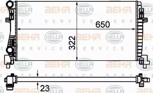 BEHR HELLA Service 8MK 376 901-404 - Радіатор, охолодження двигуна avtolavka.club