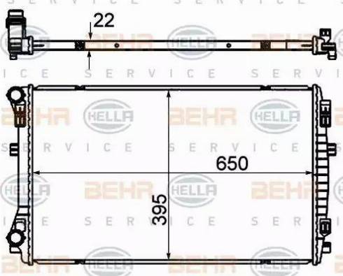 BEHR HELLA Service 8MK 376 901-374 - Радіатор, охолодження двигуна avtolavka.club