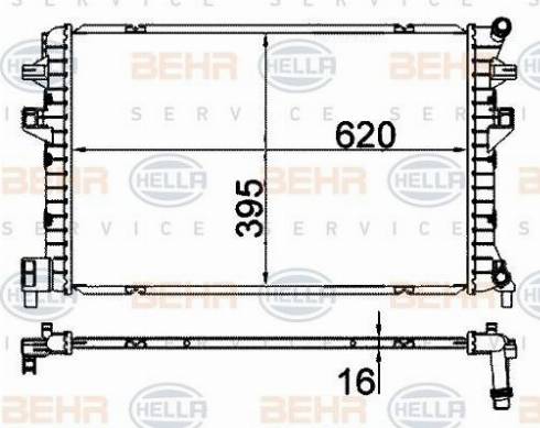 BEHR HELLA Service 8MK 376 912-234 - Низькотемпературний охолоджувач, інтеркулер avtolavka.club