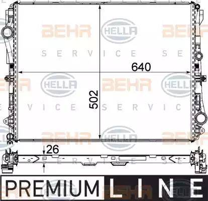 BEHR HELLA Service 8MK 376 924-071 - Радіатор, охолодження двигуна avtolavka.club