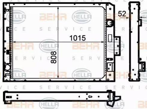 BEHR HELLA Service 8MK 376 792-091 - Радіатор, охолодження двигуна avtolavka.club