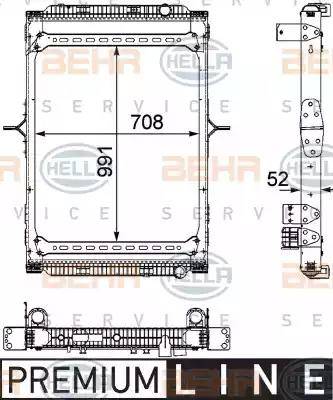 BEHR HELLA Service 8MK 376 745-151 - Радіатор, охолодження двигуна avtolavka.club