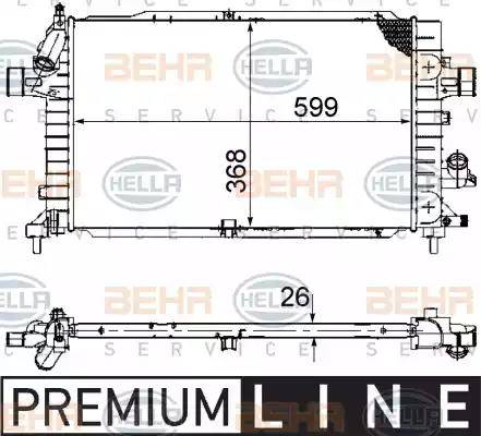 BEHR HELLA Service 8MK 376 745-791 - Радіатор, охолодження двигуна avtolavka.club