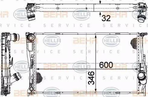 BEHR HELLA Service 8MK 376 754-014 - Радіатор, охолодження двигуна avtolavka.club