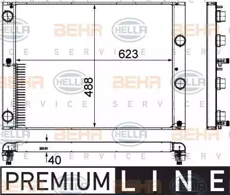 BEHR HELLA Service 8MK 376 755-581 - Радіатор, охолодження двигуна avtolavka.club