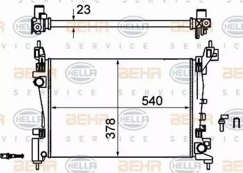 BEHR HELLA Service 8MK 376 756-324 - Радіатор, охолодження двигуна avtolavka.club