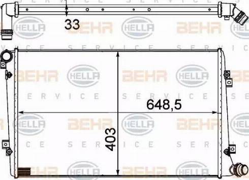 BEHR HELLA Service 8MK 376 756-701 - Радіатор, охолодження двигуна avtolavka.club