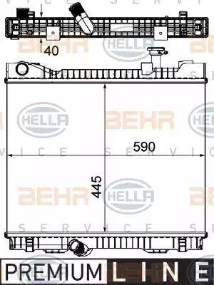 BEHR HELLA Service 8MK 376 751-221 - Радіатор, охолодження двигуна avtolavka.club