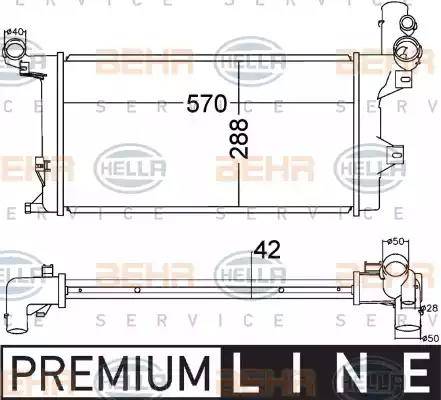 BEHR HELLA Service 8MK 376 758-031 - Радіатор, охолодження двигуна avtolavka.club