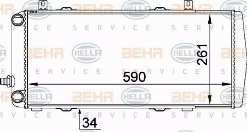BEHR HELLA Service 8MK 376 764-081 - Радіатор, охолодження двигуна avtolavka.club