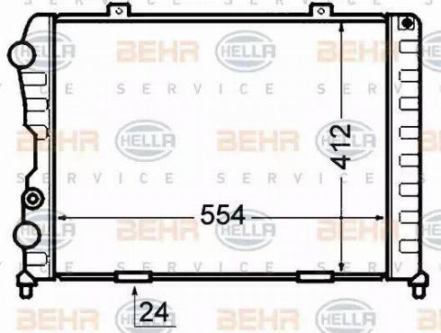 BEHR HELLA Service 8MK 376 766-001 - Радіатор, охолодження двигуна avtolavka.club