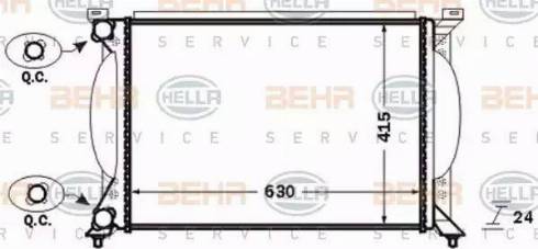 BEHR HELLA Service 8MK 376 766-264 - Радіатор, охолодження двигуна avtolavka.club