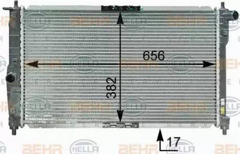 BEHR HELLA Service 8MK 376 762-611 - Радіатор, охолодження двигуна avtolavka.club