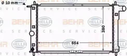 BEHR HELLA Service 8MK 376 767-191 - Радіатор, охолодження двигуна avtolavka.club